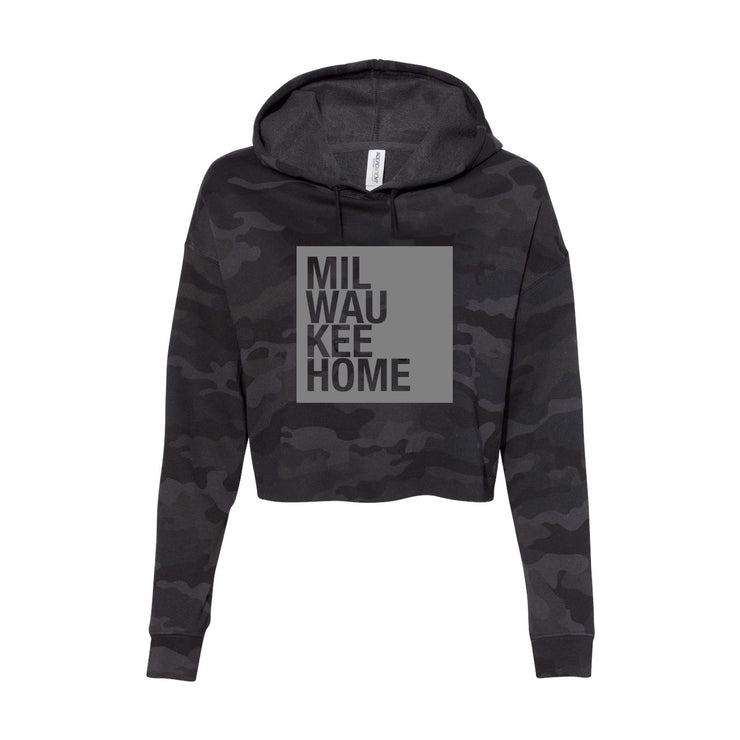 MKEHOME BLACK CAMO CROP TOP