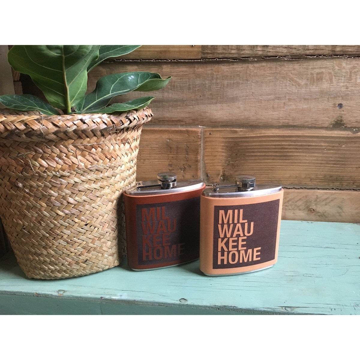 MKE Leather Flask